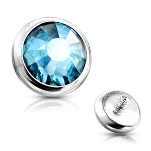 Šperky4U Náhradní kamínek k labretě, průměr 4 mm - ND005-04Q
