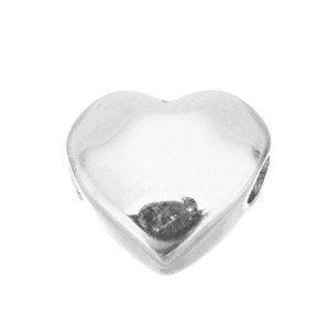Šperky4U Navlékací ocelový přívěšek korálek srdíčko - PP-1029-ST