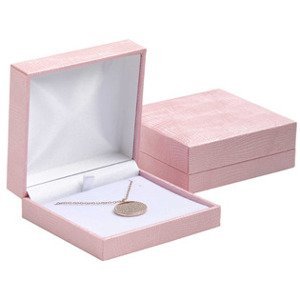Šperky4U Růžová koženková krabička na náhrdelník nebo řetízek - KR0483