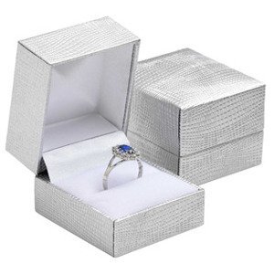 Šperky4U Stříbrná koženková krabička na prsten - KR0491
