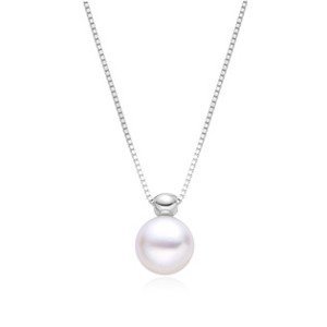 NUBIS® Stříbrný náhrdelník s přírodní perlou - NB-2301