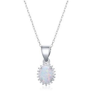 NUBIS® Stříbrný náhrdelník s opálem - NB938-OP17