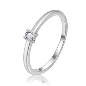 7AE Stříbrný zásnubní prsten moissanit - velikost 53 - AN0014-53