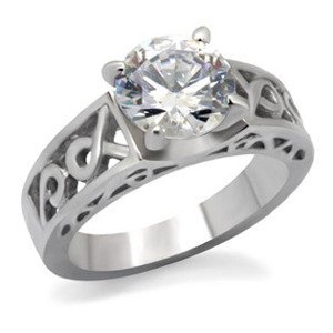 Šperky4U Ocelový prsten se zirkony, vel. 50 - velikost 50 - OPR1557-50