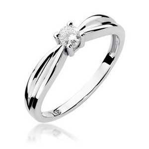 NUBIS® Zlatý zásnubní prsten s diamantem - W-259W