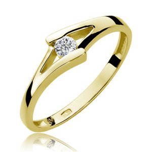 NUBIS® Zlatý zásnubní prsten s diamantem - W-250G