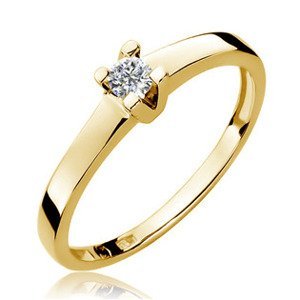 NUBIS® Zlatý zásnubní prsten s diamantem - W-252G