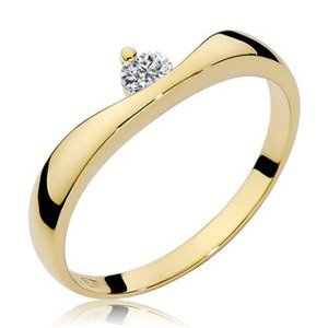 NUBIS® Zlatý zásnubní prsten s diamantem - W-263G