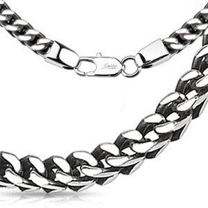 Šperky4U Pánský ocelový řetěz, tl. 7 mm, délka 60 cm - OPE1070-070-60