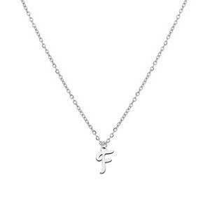 Šperky4U Ocelový náhrdelník, písmeno - OPD0339-F