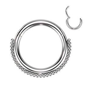 Šperky4U Piercing segment kruh ozdobný - K1043-1208