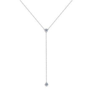 NUBIS® Stříbrný náhrdelník s moissanity - MN410