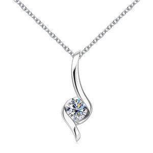 NUBIS® Stříbrný náhrdelník moissanit - MN411