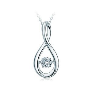 NUBIS® Stříbrný náhrdelník s moissanitem - MN414