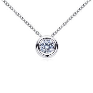 NUBIS® Stříbrný náhrdelník moissanit - MN408