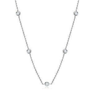 NUBIS® Stříbrný náhrdelník s moissanity - MN409
