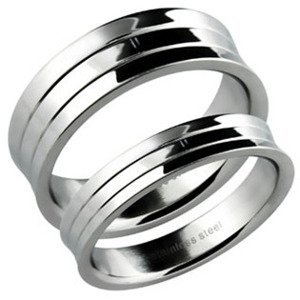 Šperky4U Ocelový prsten, šíře 7 mm, vel. 65 - velikost 65 - OPR1385-65