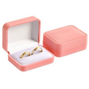 Šperky4U Semišová dárková krabička na snubní prsteny - KR0004-PK