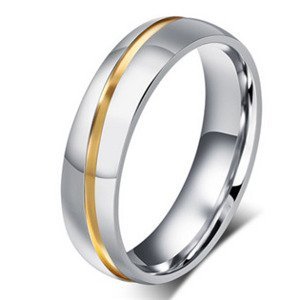 Šperky4U Pánský ocelový prsten, šíře 6 mm, vel. 57 - velikost 57 - OPR0049-P-57