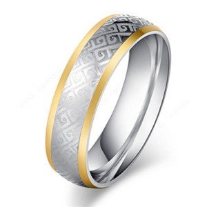 Šperky4U Ocelový prsten, šíře 6 mm, vel. 66 - velikost 66 - OPR0089-66