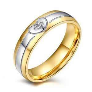 Šperky4U Ocelový prsten srdíčko, šíře 6 mm, vel. 62 - velikost 62 - OPR0055-SP-62
