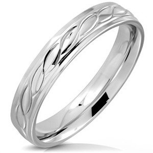 Šperky4U Ocelový prsten  - velikost 49 - OPR0103-49