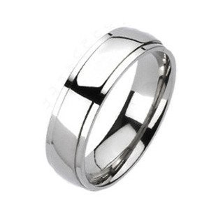Spikes USA Pánský prsten titan, šíře 8 mm, vel. 70 - velikost 70 - TT1021-8-70