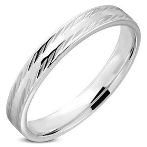 Šperky4U Ocelový prsten, šíře 4 mm - velikost 55 - OPR0022-55