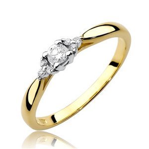 NUBIS® Zlatý prsten s diamanty - W-428GW