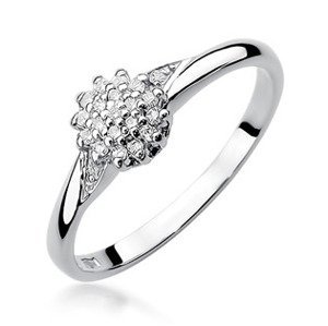 NUBIS® Zlatý prsten s diamanty - W-419W