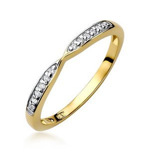 NUBIS® Zlatý prsten s diamanty - W-425GW