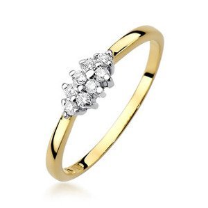 NUBIS® Zlatý zásnubní prsten s diamanty - W-427GW