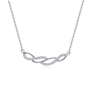 Šperky4U Stříbrný náhrdelník se zirkony - NB-2363