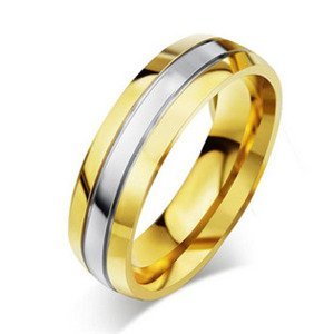 Šperky4U Ocelový prsten, šíře 6 mm, vel. 52 - velikost 52 - OPR0055-52