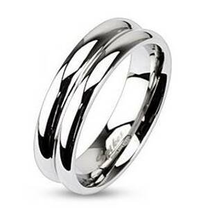 Spikes USA Ocelový prsten, šíře 6 mm - velikost 55 - OPR1395-55