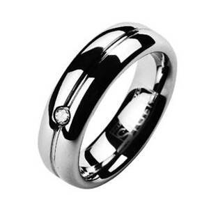 NUBIS® NWF1029 Dámský snubní prsten se zirkonem - velikost 56 - NWF1029-Zr-56