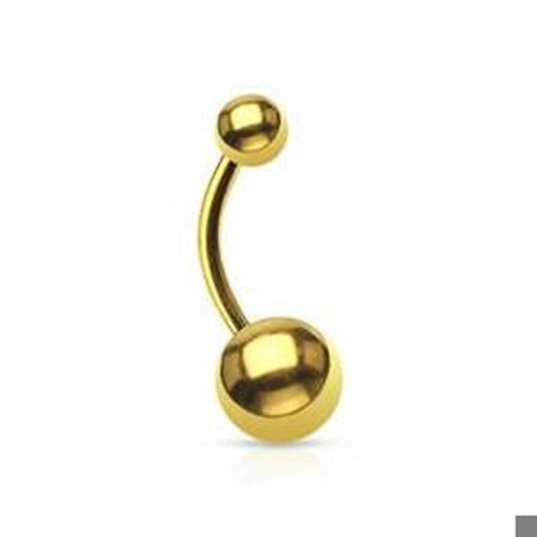 Šperky4U Pozlacený piercing do pupíku - banánek - BS01017-161058