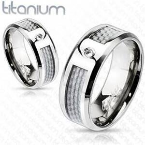 Spikes USA TT1003 Pánský snubní prsten titan - velikost 60 - TT1033-60