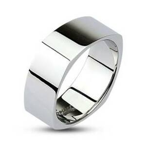 Spikes USA Hranatý ocelový prsten, šíře 8 mm - velikost 65 - OPR1300-65
