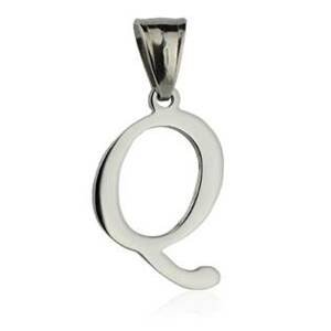 Šperky4U Ocelový přívěšek - písmeno - iniciála Q - OPP1376