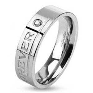 Šperky4U Ocelový prsten FOREVER - velikost 52 - OPR1051-52