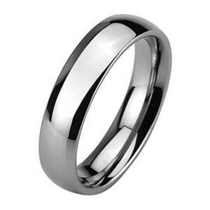 NUBIS® Wolframový prsten, šíře 6 mm - velikost 69 - NWF1025-6-69