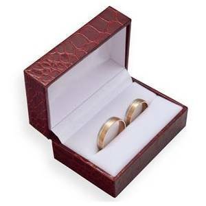 Šperky4U Červená koženková krabička na snubní prsteny - KR0048-RD