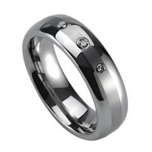 NUBIS® NWF1026 Dámský snubní prsten se 3mi zirkony - velikost 56 - NWF1026-Zr3-56
