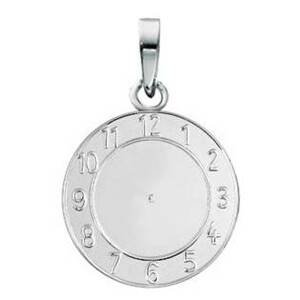 Šperky4U Stříbrný přívěšek křtící hodiny - ZB51998