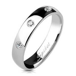 Spikes USA OPR1198 Dámský snubní prsten se 3mi zirkony - velikost 57 - OPR1198-4-57