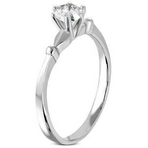 Šperky4U Ocelový prsten se zirkonem - velikost 50 - OPR1086-50
