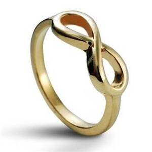 Šperky4U Prsten INFINITY - nekonečno zlacený, vel. 52 - velikost 52 - BX1016-02
