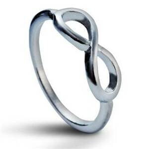 Šperky4U Prsten INFINITY - nekonečno stříbrný, vel. 52 - velikost 52 - BX1016-01