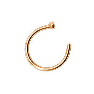 Šperky4U Pozlacený piercing do nosu - kruh - N0001-0810